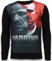 El Padrino Two Faced - Digital Rhinestone Sweater - Zwart