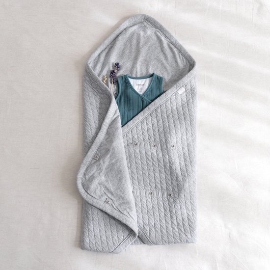 BEMINI Voetenzak - Biside 0-12m - Licht gewatteerd - Mix grey van Bemini — afbeelding 4