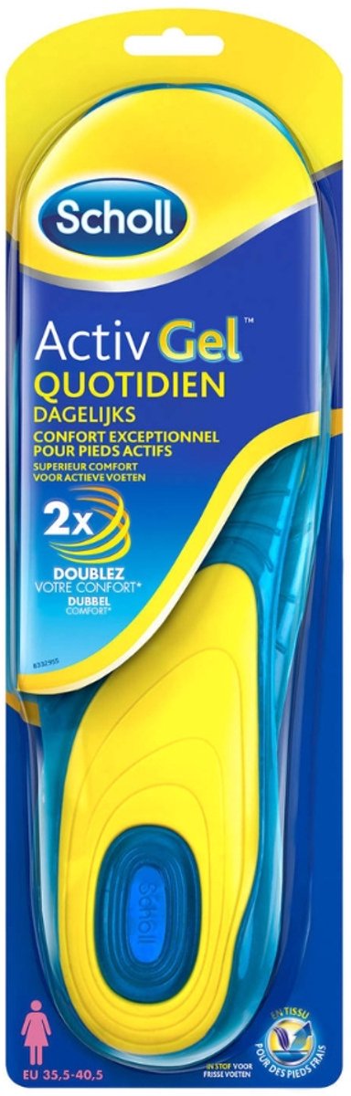 Scholl - Inlegzolen - ActivGel - Maat 35.5 - 40.5 - 1 Paar Inlegzolen - 1 stuk