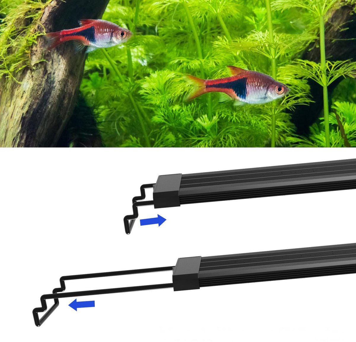 LED Aquariumlamp 18W - Dimbaar, RGB, Timer, 50,5 cm thumbnail 4