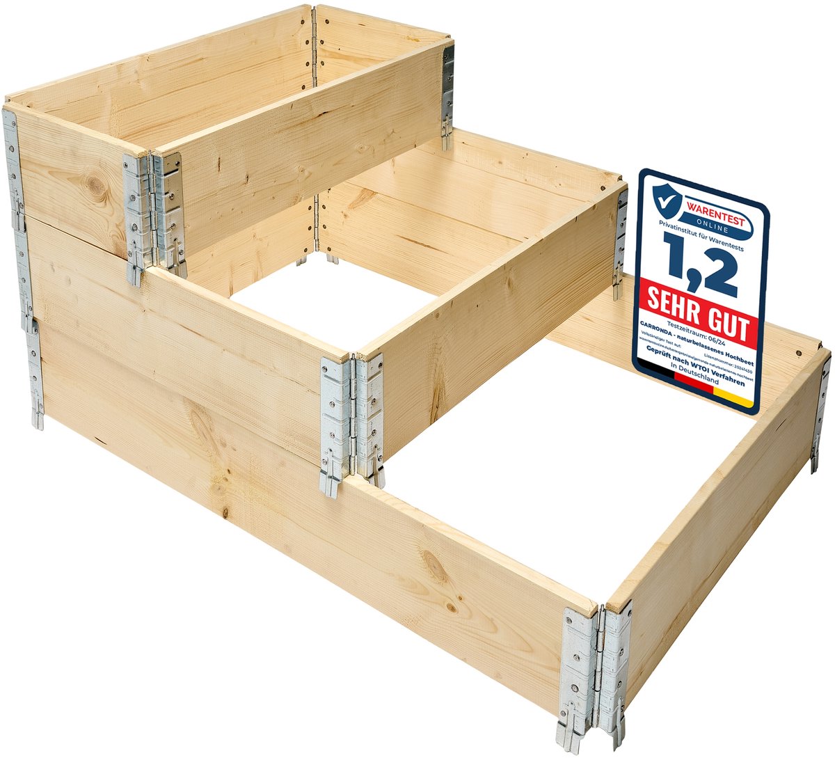 Garronda Palletrand Set - Natuurlijk - Bloemen - Kruiden - Palletframe - Natuurlijke Verhoogde Bloembedden - GD-BUD-PAL-SET