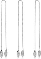 4 Pièces Chaîne à Serviettes Réglables Argent Et Noir - Pince Serviette 50cm - Bavoir Tablier Élégant