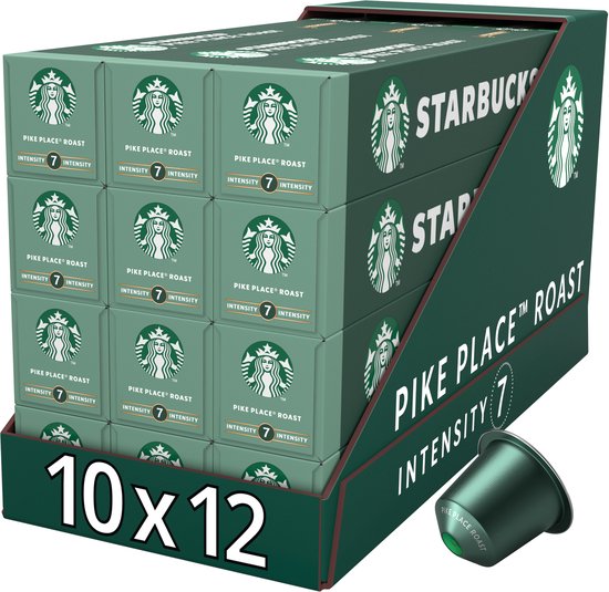 Starbucks by Nespresso capsules Pike Place Roast - 10 koffiecups x 12 doosjes