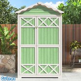 Bol.com Gutent Houten berging voor buiten - Patio berging - Bestand tegen verbleking - Bestand tegen weersinvloeden - Veilig & b... aanbieding