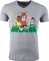T-shirt - Football Legends Print - Grijs