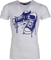 T-shirt - Sneakers - Wit