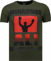 Muhammad Ali - Rhinestone T-shirt - Groen