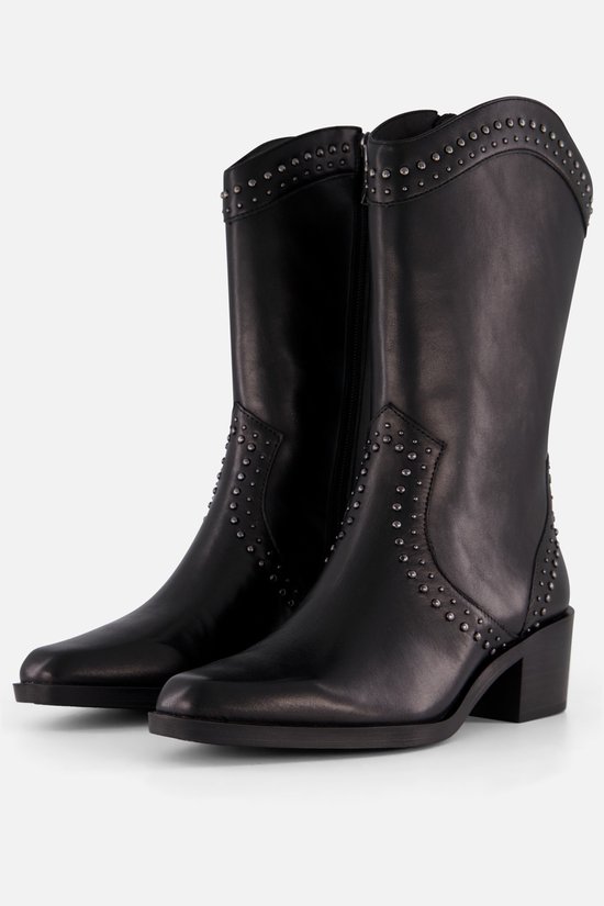Tamaris Cowboylaarzen zwart Leer Dames Maat 38 bol