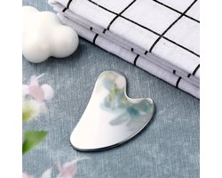 Gua Sha Premium Jade tool RVS -Gua Sha Steen Metaal - Roestvrij Staal - Inclusief Giftbox & Instructies