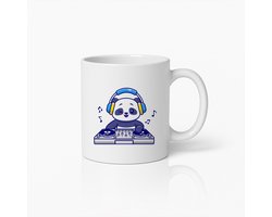 Schattige DJ Panda Mok met Koptelefoon en Draaitafel – Leuk Cadeau voor Muziekliefhebbers
