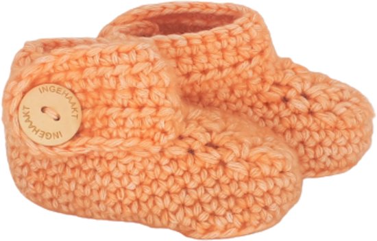 Ingehaakt baby boots oranje