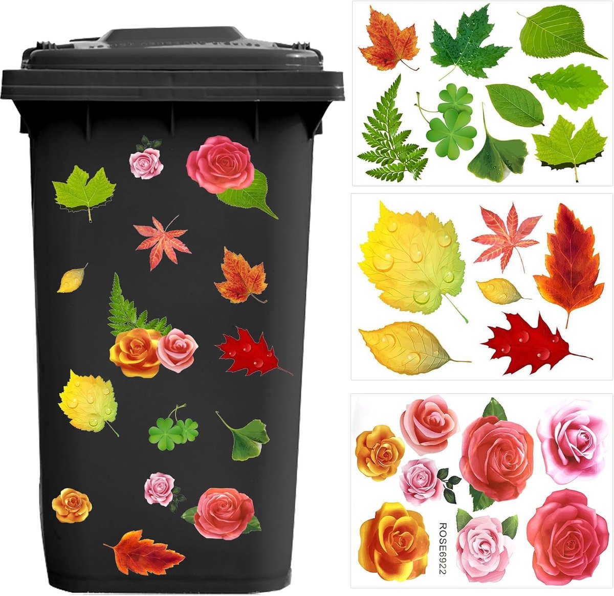 Waterdichte Vuilnisbak Stickers - Decoratief en Zelfklevend - Roze