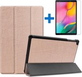 Shop4 - Samsung Galaxy Tab A 10.1 (2019) T510 Hoes + Screenprotector - Smart Book Case Hoesje Rosé Goud