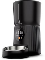 SelectedPets Automatische voerbak kat en hond 4L - Wifi Model - Voerautomaat kat - Zwart - Inclusief Nederlandse Handleiding