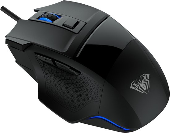 Aula S12 – Gaming Muis – 4800 DPI – 4-Kleurige Backlit – Fire Button – Optisch – USB – Voor Windows PC & Laptop