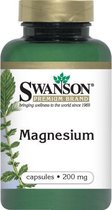 Swanson Health Magnesium - Mineralen / Magnesium - 200 mg - 250 Capsules