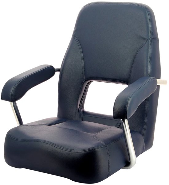 VETUS Sailor kobaltblauwe Bootstoel met RVS Armleuningen | CHSAILB2