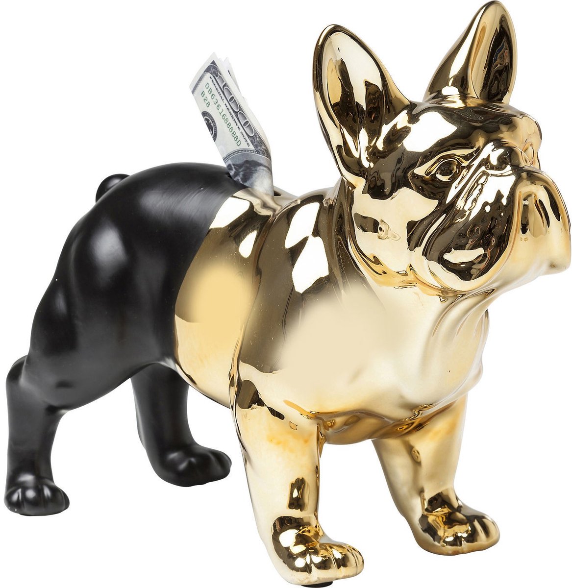 Kare Spaarpot Bulldog Gold/Black
