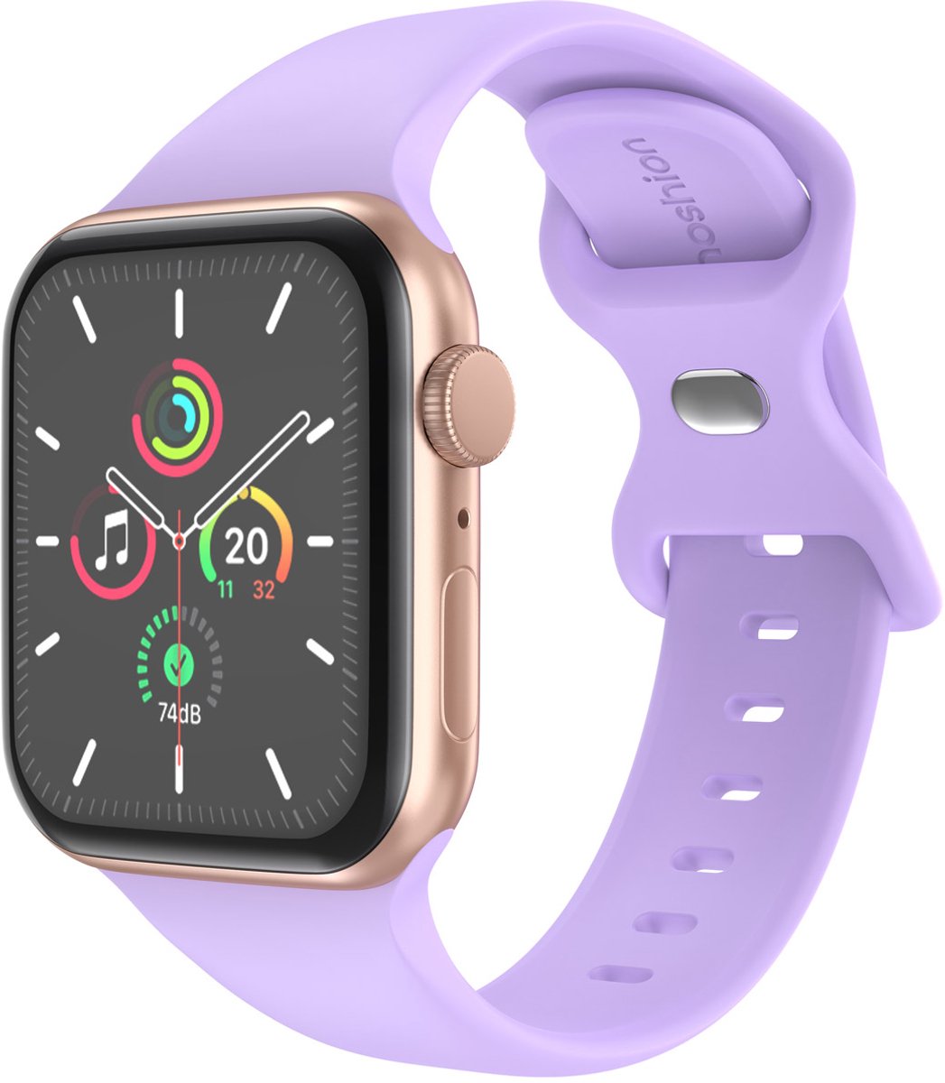 iMoshion Siliconen⁺ bandje geschikt geschikt voor Apple Watch Series 1 / 2 / 3 / 4 / 5 / 6 / 7 / 8 / 9 / SE / Ultra (2) - 42 / 44 / 45 / 49 mm - Lavender - Maat M/L