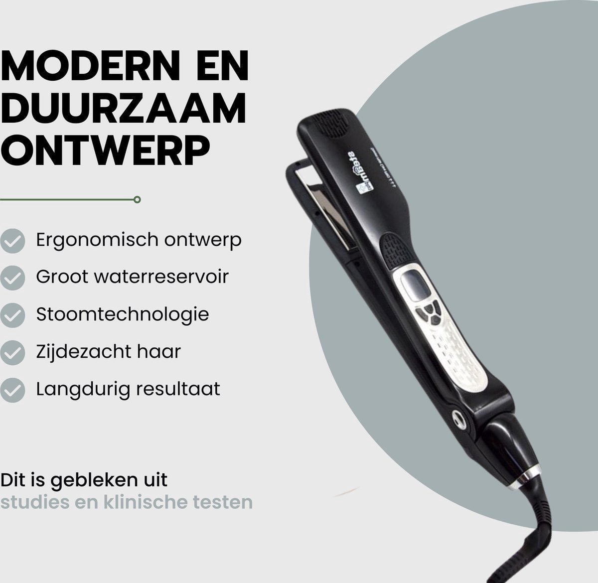 PureBeauty Stoom Stijltang 5.0 - Zwart- Professionele - afbeelding 2