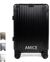 AMICE Aluminium Ruimbagage koffer Genève zwart 71x47x26 | 87 liter | Levenslange garantie |Lichtgewicht aluminium koffer - Veilig TSA Cijferslot | 360 graden wielen | Gratis tag en hoes inbegrepen