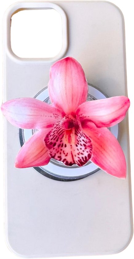 Roze bloemblad PopGrip| PopSockets PopGrip voor MagSafe| Universeel voor Smartphone en e-reader or tablet