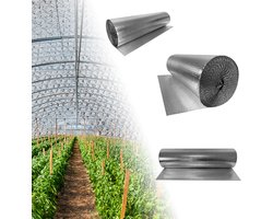 Aufun Radiatorfolie - Verwarming isolatiefolie - Dubbele Aluminium Luchtkussenfolie Dakisolatie - Gealuminiseerde Isolatiefolie - Isolatie Verwarming - Verlaagt het Gasgebruik - 1x10m