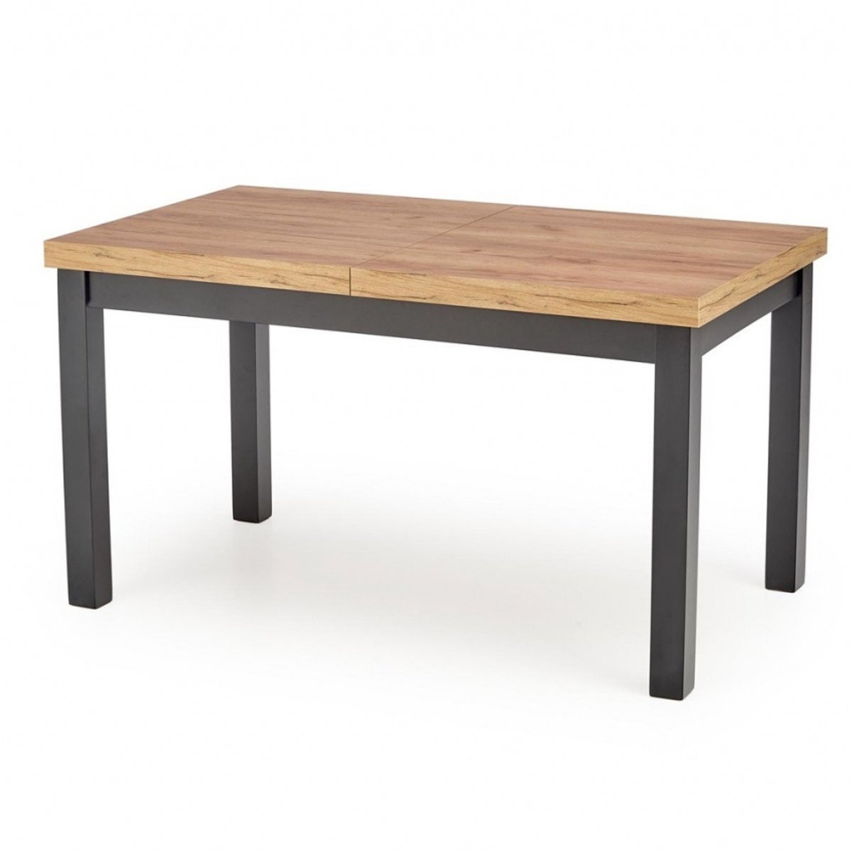 home style Uitschuifbare eettafel Tiago 140 tot 220 cm breed eiken met zwart Bruin