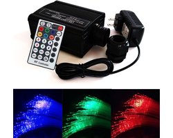Geschikt voor Bluetooth 16W Twinkle RGBW LED Fiber Optic Star Plafondverlichting Kit APP/Afstandsbediening 200st*0.75mm*2m Glasvezel voor Thuis/Auto
