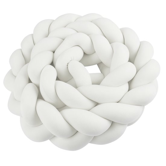 Tour de lit tressé Honeybears Bébé - Tour de parc bébé - Protection de tête - Tour de parc - Bord de lit - Tour de lit - Tour de lit berceau - Garçons/ Filles - 3 mètres - Wit