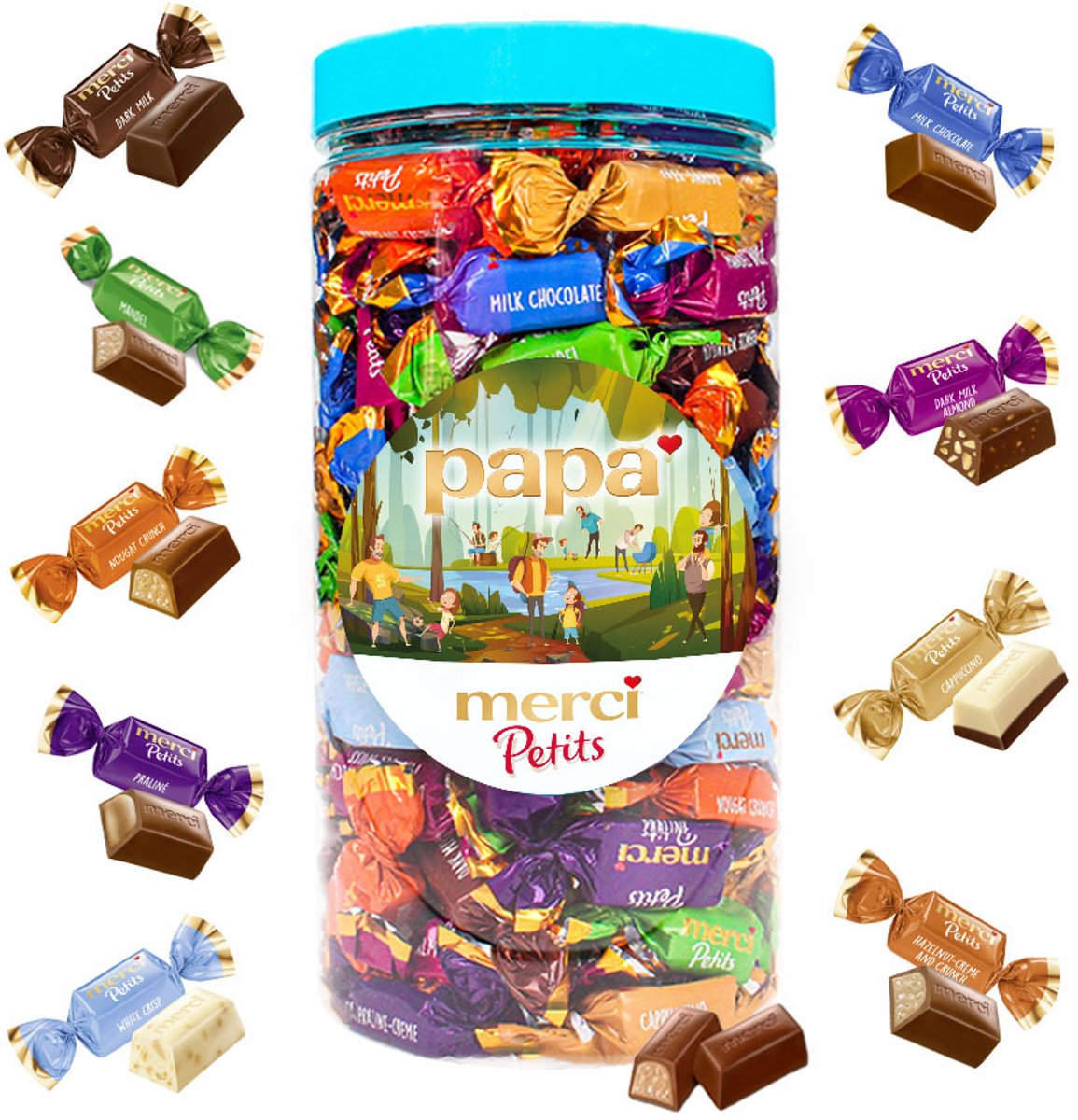 merci Petits - Vaderdag chocolade cadeau - ca 700g