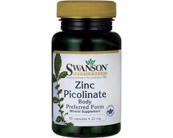 Mineralen - Zinc Picolinate - 60 Capsules - Swanson - 60 Capsules