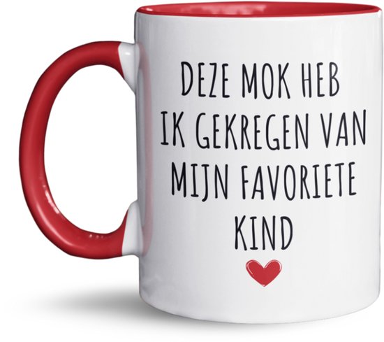 NietMokken.nl – Mug humoristique « Enfant préféré » – Cadeau fête des mères et Vaderdag – Mug humoristique 325 ml – Cadeau idéal pour papa ou Maman – Passe au lave-vaisselle – Superbe idée cadeau