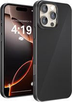 Hoesje geschikt voor iPhone 16 Pro Zwart - Hoes Siliconen Zwart Hoesje Case Cover