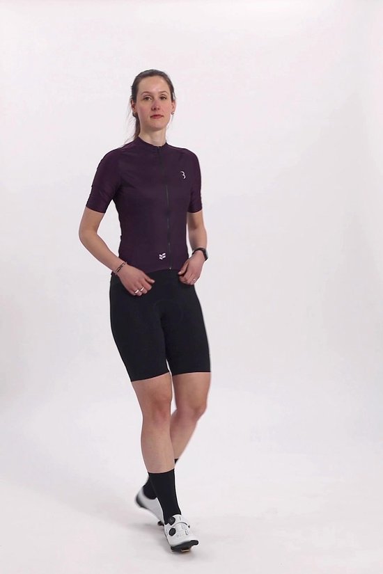 BBB Cycling DonnaFit R - Maillot de cyclisme femme manches courtes - Maillot de cyclisme durable femme - Noir Floral - Taille L - BBW-413