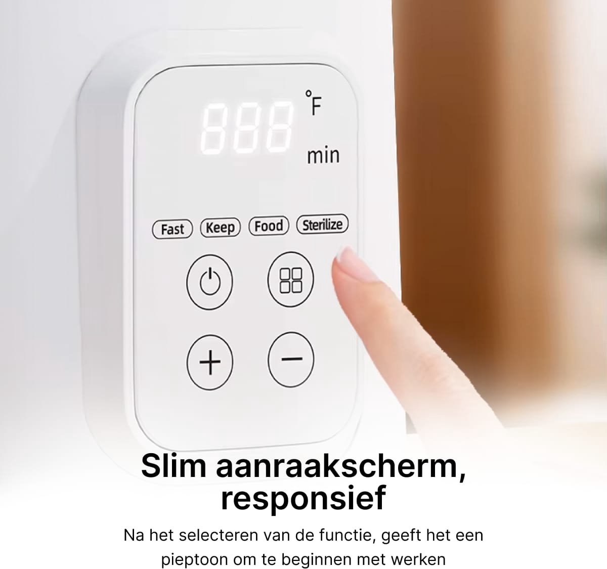 NL Touch Milk Buddy - 8 in 1 Flessenwarmer met sterilisator thumbnail 2