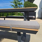 Bol.com LuLu wonen – Picknicktafel Picknickbank kussen – 180 x 30 cm – 4 cm dik | Zand Taupe | 2 kussens | Waterafstotend Buiten... aanbieding