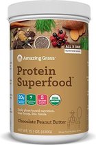 Amazing Grass Protein Superfoods - Vegan Eiwitpoeder / Proteine Shake - Chocolade Pindakaas - 360 gram