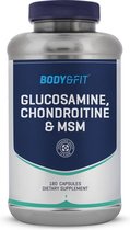 Body & Fit Glucosamine, Chondroitine & MSM - Glucosamine / Drie-in-een voedingssupplement - 180 capsules - 149,9 gram per capsule