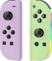 2-delige set Nintendo Switch-controllers zoals Joy-Cons - Draadloos gamepad - Geschikt voor Nintendo Switch/OLED/LITE - Turbo-functie-RGB-Licht