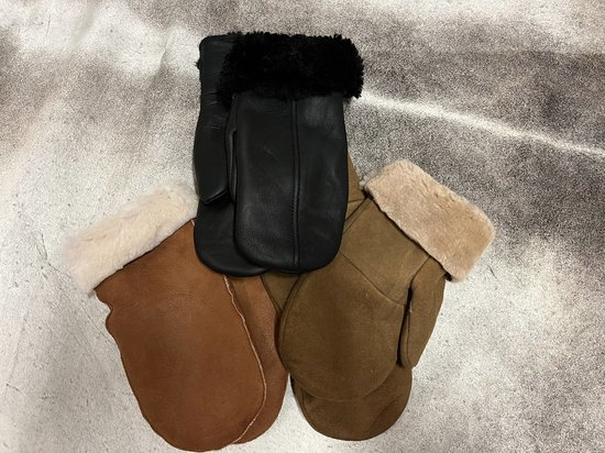 Mitaines en peau de mouton Zwart taille XL - Coupe-vent et déperlantes