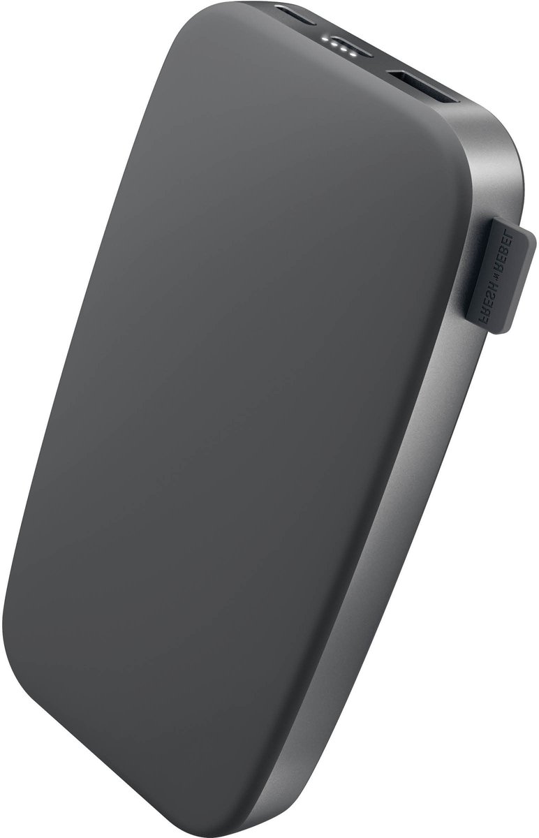 Fresh 'n Rebel - Powerbank 18000 mAh USB-C - Ultra Fast Charging & 20W PD - Storm Grey - Zwart