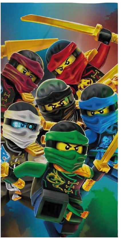 Lego Ninjago - Strandlaken - 70 x 140 cm. - Badhanddoek - Sneldrogend
