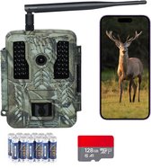 Siltcon® Professionele Wildcamera met Nachtzicht - 4K Ultra HD & 60MP - Wildcamera voor buiten - WiFi APP - Incl. 128GB SD - Tripod - 12 batterijen - 2025 model
