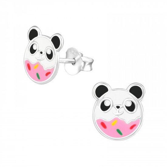 WeLoveSilver - Boucles d'oreilles donut panda en argent - Argent sterling 925