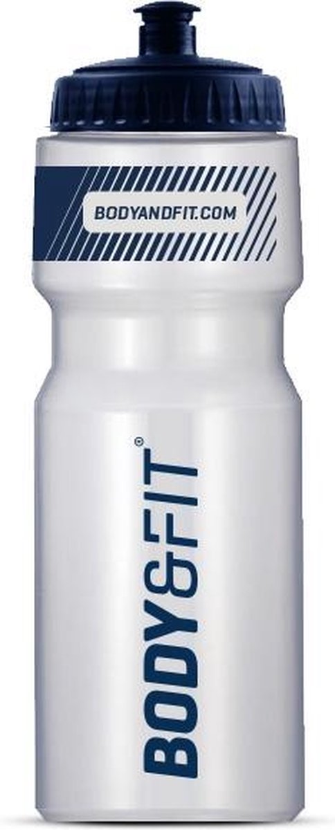 Body & Fit Bidon - Transparant / Blauw - BPA vrij - Vaatwasserbestending - 700 ml - Body & Fit