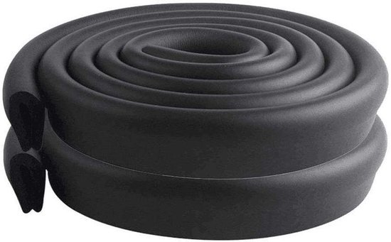Randbeschermprofiel, plaat, 6 mm x 6 m, rubberen afdichting, plaat, randbeschermprofiel, van EPDM, voor autodeuren, deuren, ramen, metalen platen, glasplaten (6 m, 6 mm