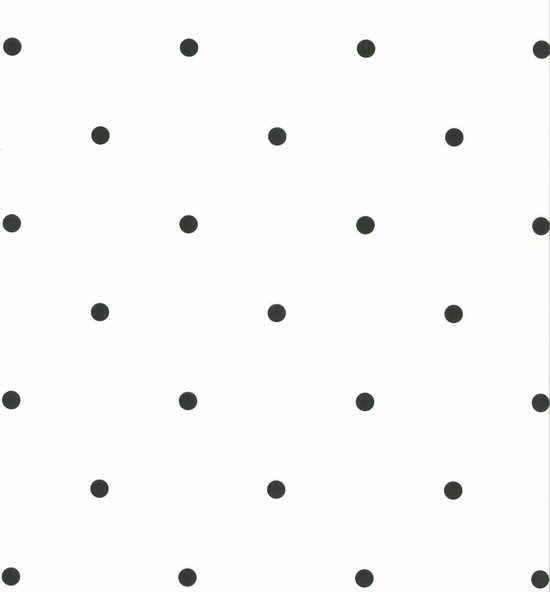 Nieuw bol.com | Fabulous World Behang Dots wit en zwart 67105-3 HJ-82