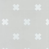 Fabulous World Behang Cross grijs en wit 67104-1