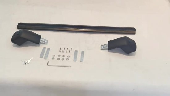 Barre transversale de toit universelle, max. 122,8 cm (48,4 po) Barre transversale de toit en aluminium, compatible avec les rails latéraux rainurés sans espace, capacité de charge de 100 kg